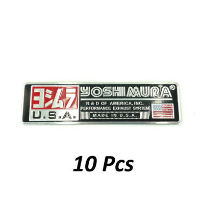 Eșapament de motocicletă din aluminiu Yoshimura autocolant țeavă de eșapament 3D autocolante pentru Honda Yamaha Suzuki Kawasaki Ducati Benelli Cafe Racer