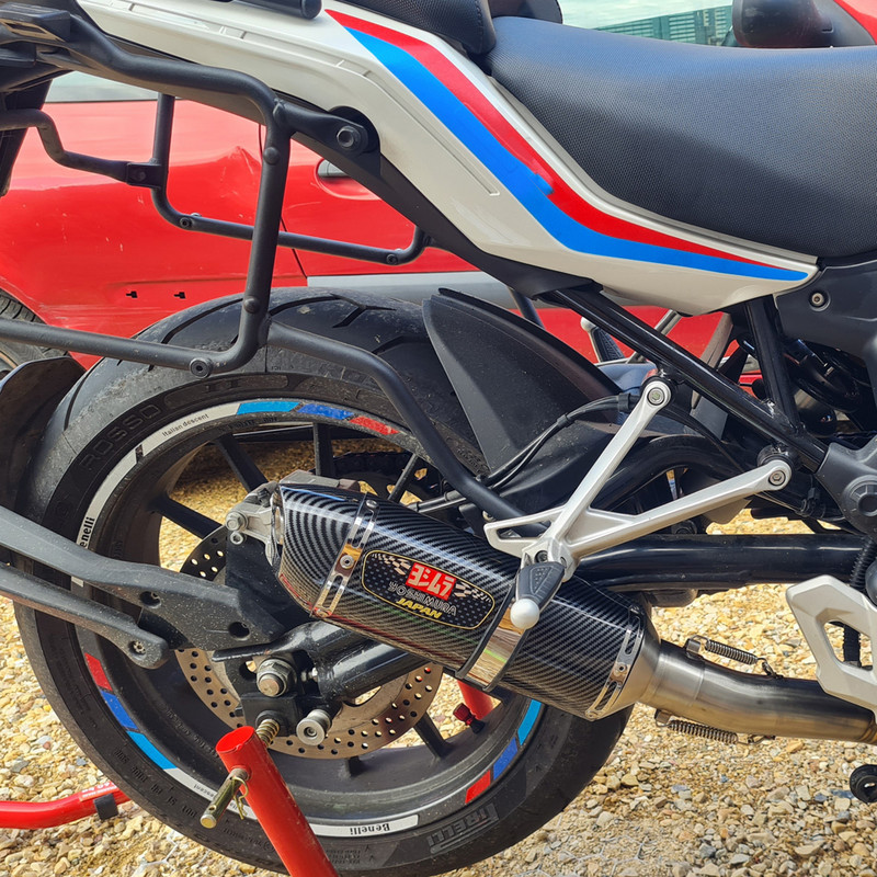 Eșapament de motocicletă din aluminiu Yoshimura autocolant țeavă de eșapament 3D autocolante pentru Honda Yamaha Suzuki Kawasaki Ducati Benelli Cafe Racer