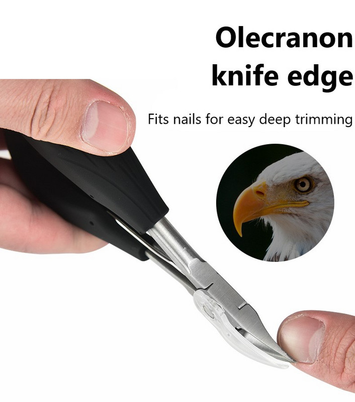 1 τμχ Επαγγελματικό ψαλίδι για την επιδερμίδα των νυχιών Μαύρα δάχτυλα με τα δάχτυλα με τα δάχτυλα του ποδιού Πένσα για το κούρεμα του νυχοκόπτη Nipper Εργαλεία μανικιούρ πεντικιούρ