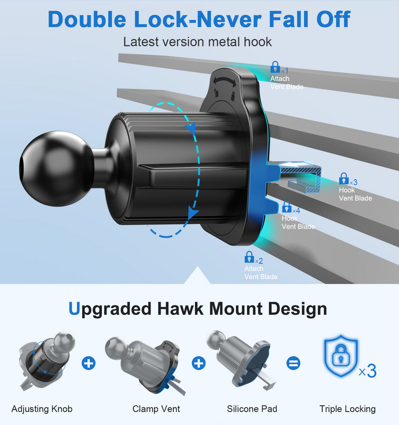 Suport magnetic pentru telefon Suport pentru mașină [2023 Upgrade] Suport pentru telefon pentru mașini Ventilare de aer Suport universal pentru telefon pentru mașină Accesorii auto