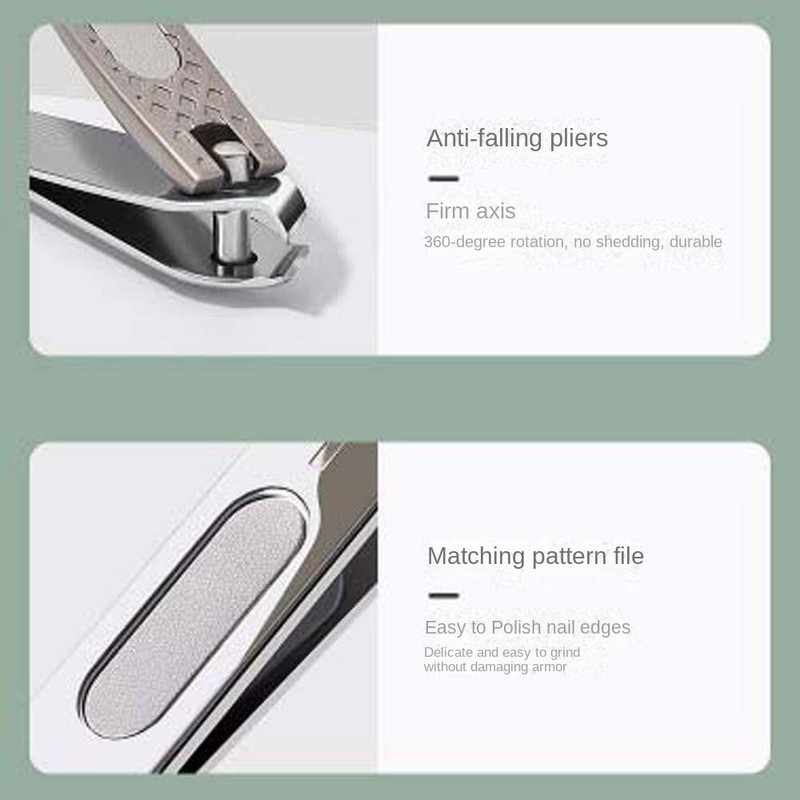 2Pcs/set Grickalice za nokte Set Prijenosni set za manikuru Brušenje noktiju Alati za pedikuru s kosim ustima Kućanski
