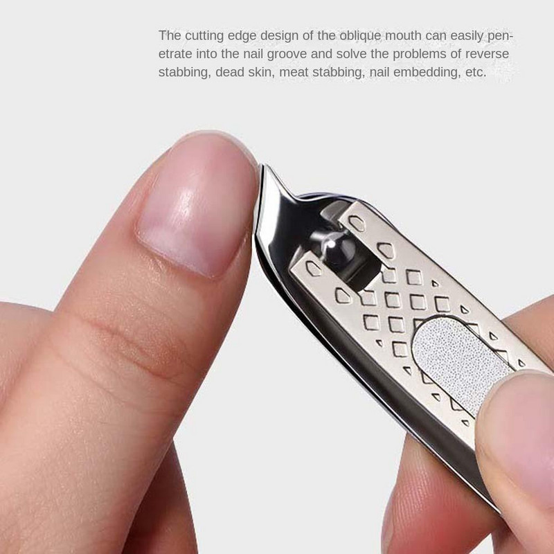 2Pcs/set Grickalice za nokte Set Prijenosni set za manikuru Brušenje noktiju Alati za pedikuru s kosim ustima Kućanski