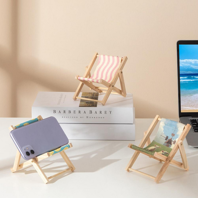 Suport creativ pentru telefon de birou, rezistent la uzură, scaun de plajă, artizanat, tabletă, suport pentru telefon mobil