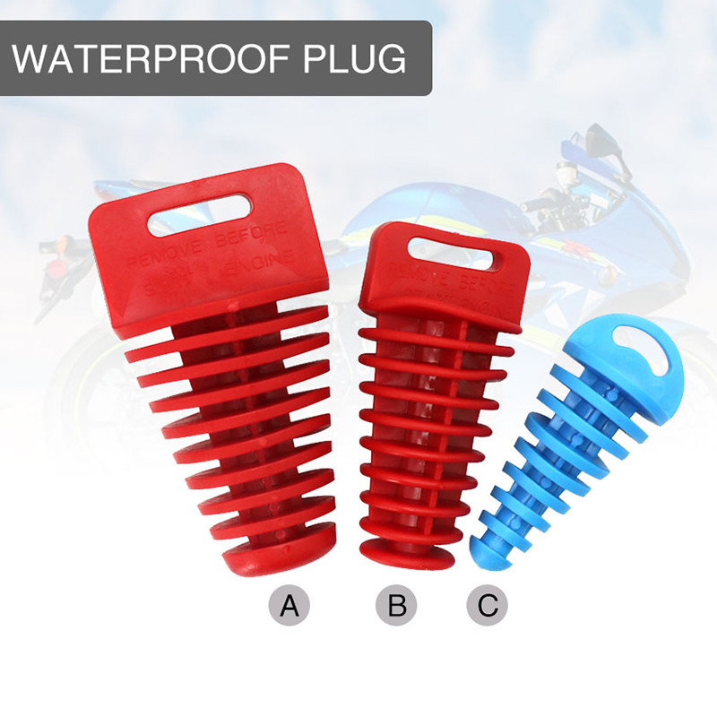 SCL Racing 1tk kolmes suuruses mootorratta väljalasketoru PVC pistik summuti pesukork torukaitse motokrossi väljalasketoru eemaldatav pistik