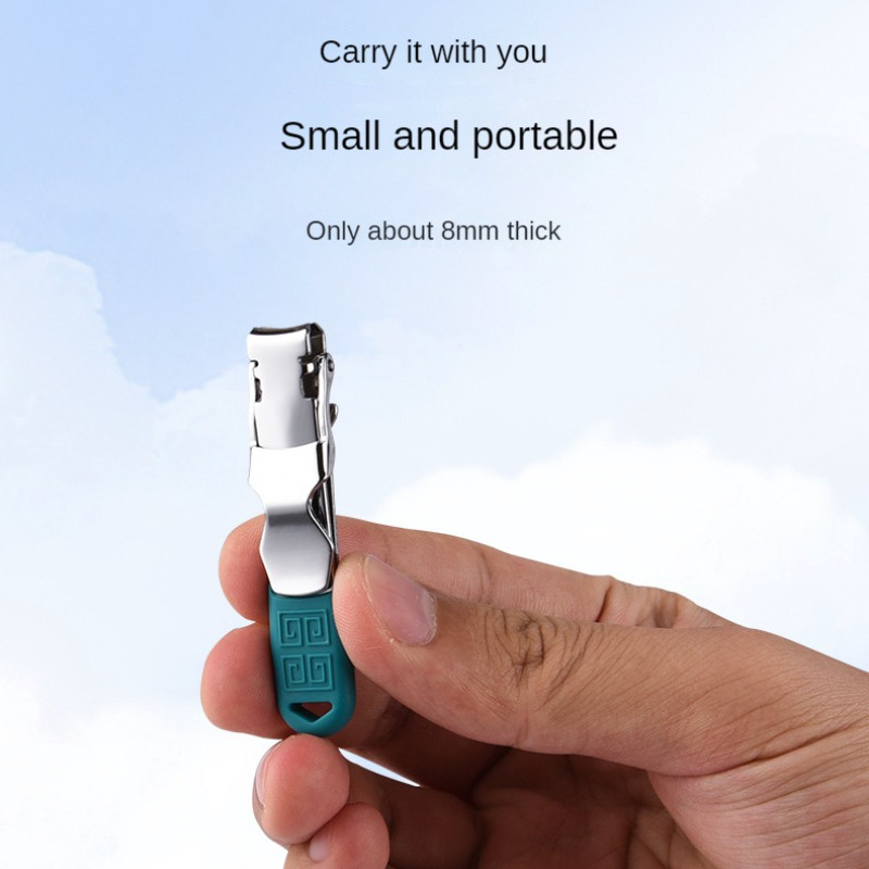 Noul tăietor de unghii ultra-subțire Dispozitiv de tăiat unghii, din oțel inoxidabil, pliabil, de tăiat unghii, foarfecă pentru unghii, instrument de manichiură și pedichiură