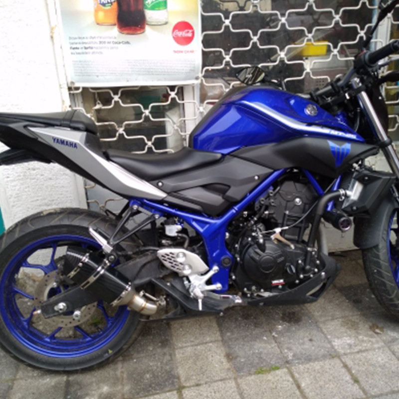 Za Yamahu YZF R25 R3 MT-03 MT03 Ispušni sustav motocikla 51 mm Priključak sustava za bijeg Prigušivač Modificirana klizna cijev srednje veze