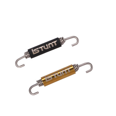 2KOM Univerzalni ispušni sustav motocikla, elastične opružne kuke od nehrđajućeg čelika, prigušivač, središnja karika cijevi, rotirajuća produljena debela opruga