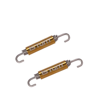 2KOM Univerzalni ispušni sustav motocikla, elastične opružne kuke od nehrđajućeg čelika, prigušivač, središnja karika cijevi, rotirajuća produljena debela opruga