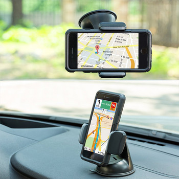 Универсална въртяща се на 360 градуса стойка за мобилен телефон, стойка за автомобил, стойка за автомобил, стойка за бюро за предно стъкло, поддръжка на смартфони, клетъчни