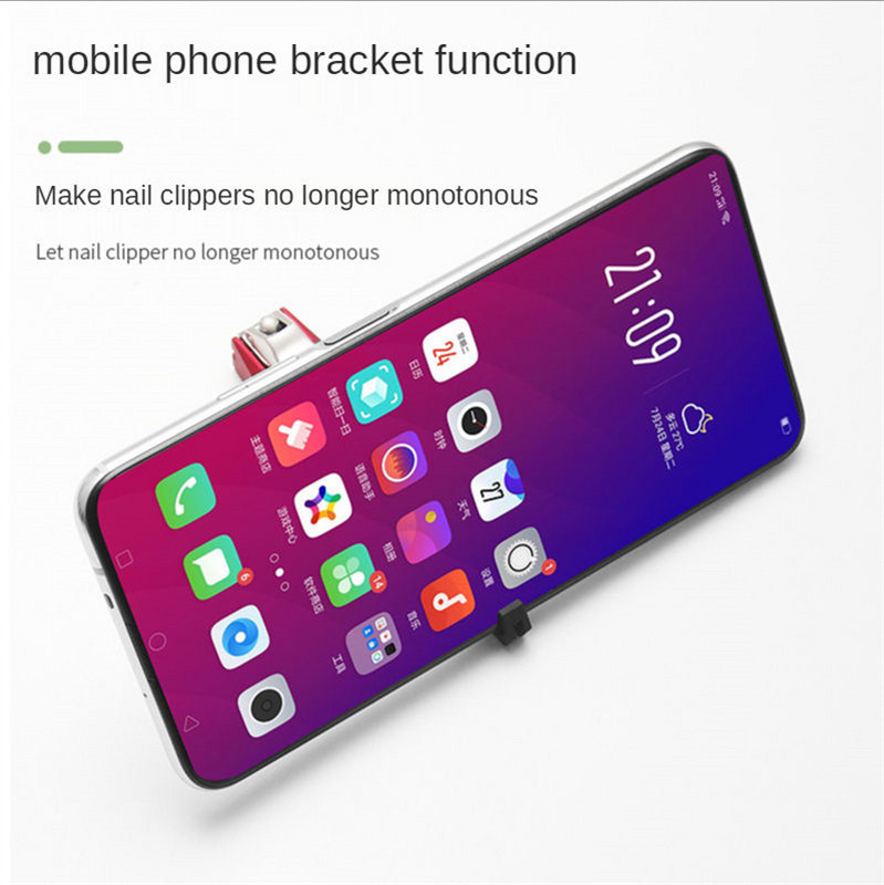 Škare za nokte protiv prskanja s držačem za mobilni telefon Strugač za manikuru Rezač za nokte Trimer za nokte Pedikura Alat za nokte