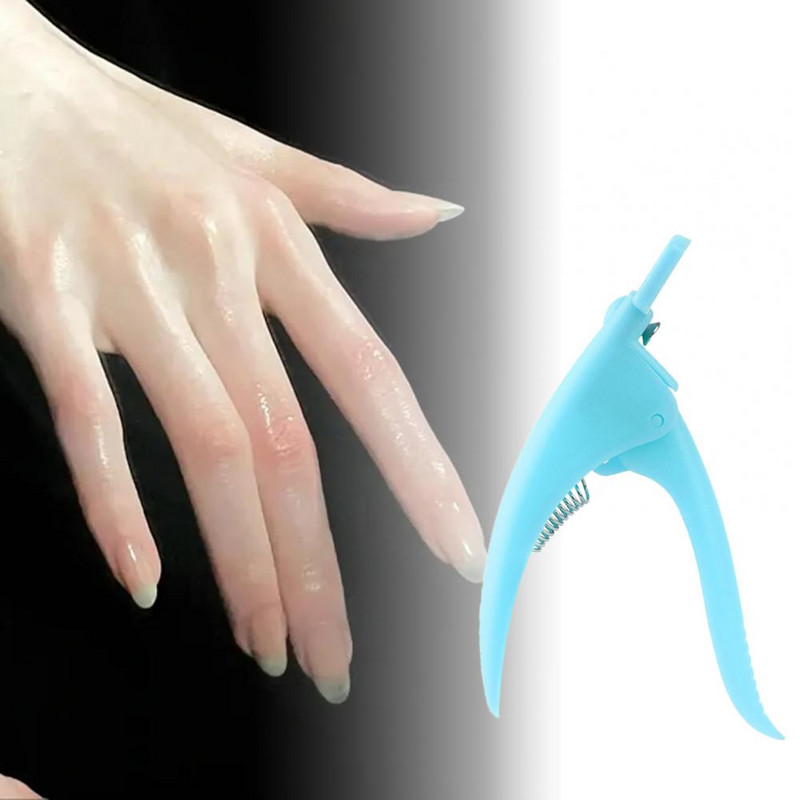 Mugav kunstküünelõikur, libisemisvastane käepide, reguleeritav võltsküünekäärid terava teraga U-tüüpi küüneotste trimmer salongitarbed