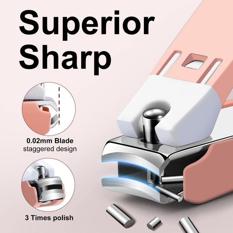 Škare za nokte, super oštre za debele nokte, otporne na prskanje, izdržljiva, ergonomska neklizajuća poluga, ugradbena turpija za nokte