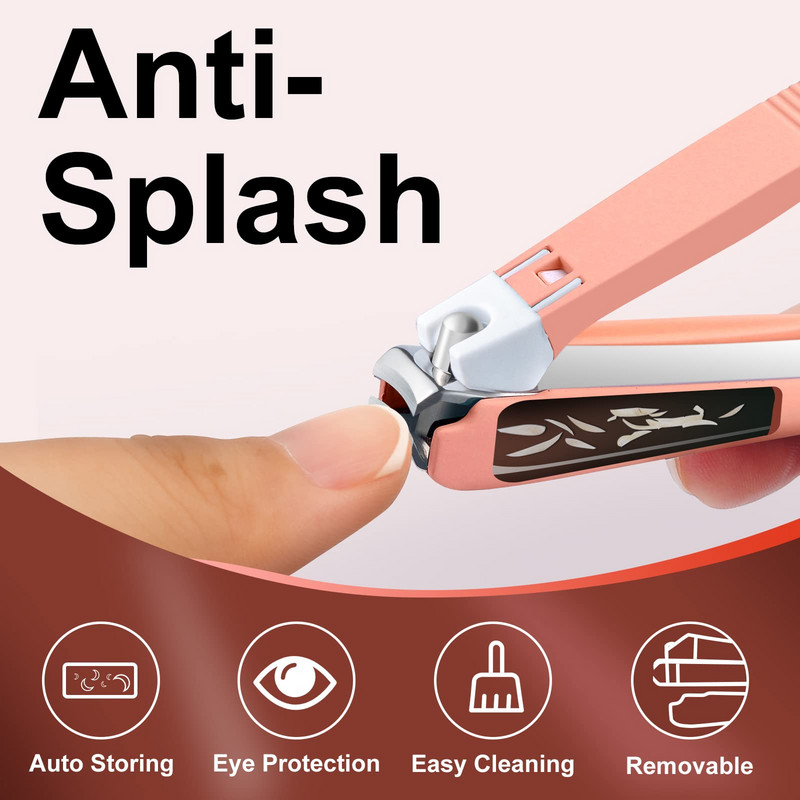 Škare za nokte, super oštre za debele nokte, otporne na prskanje, izdržljiva, ergonomska neklizajuća poluga, ugradbena turpija za nokte