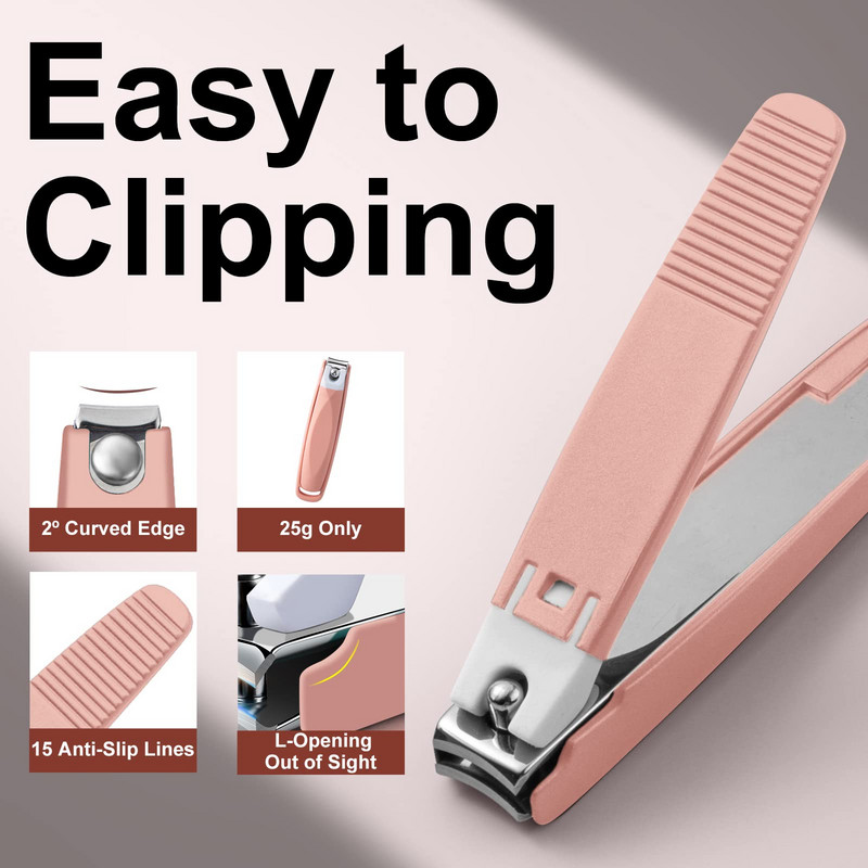Škare za nokte, super oštre za debele nokte, otporne na prskanje, izdržljiva, ergonomska neklizajuća poluga, ugradbena turpija za nokte
