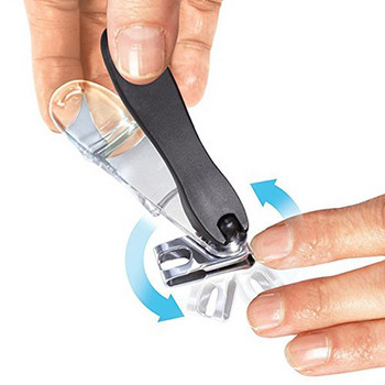 Нокторезачка от неръждаема стомана Дръжка Въртяща се на 360° нокторезачка Тример Грижа за педикюра Нокторезачка Професионални консумативи за нокти