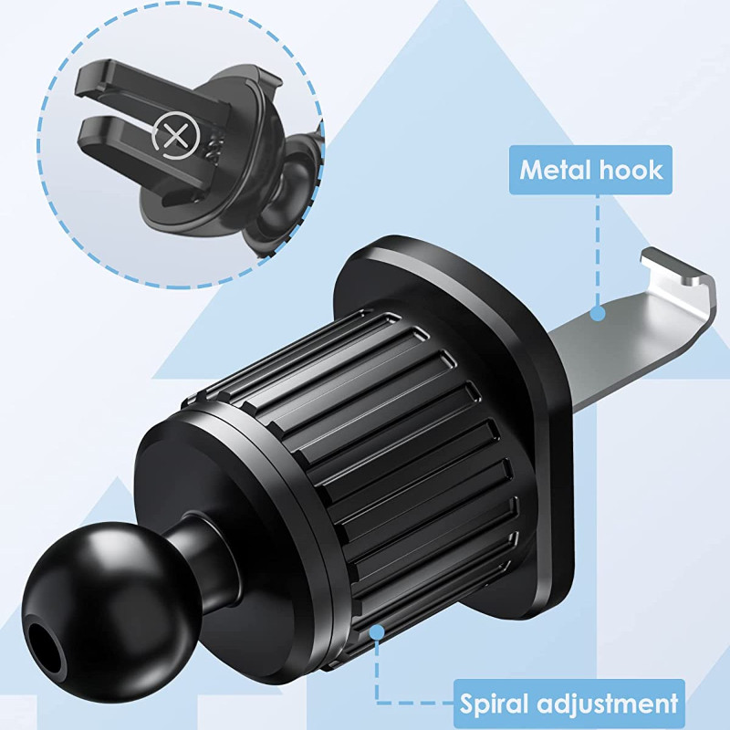 Gravitov držač za telefon u automobilu s kukicom Nosač za klip za ventilacijski otvor u automobilu Ne pada s postolja za pametni telefon GPS podrška za mobilne telefone 4,7-6,7 inča