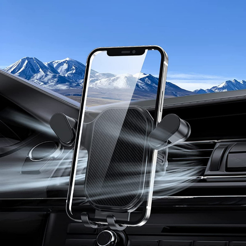 Gravitov držač za telefon u automobilu s kukicom Nosač za klip za ventilacijski otvor u automobilu Ne pada s postolja za pametni telefon GPS podrška za mobilne telefone 4,7-6,7 inča