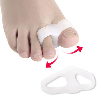 2 бр. = 1 чифт Силиконови разпръсквачи за пръстите на крака Разделител Bunion Hallux Valgus Corrector Thumb Finger Correction Straightener Foot Care Tool
