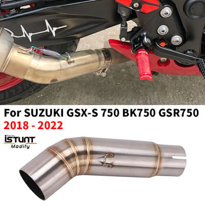 Uzslīdiet vidējās caurules savienojuma cauruli SUZUKI GSX750 GSX S GSX-S 750 BK750 Motocikla izplūdes trokšņa slāpētāja evakuācijas Moto Modificēts savienojums