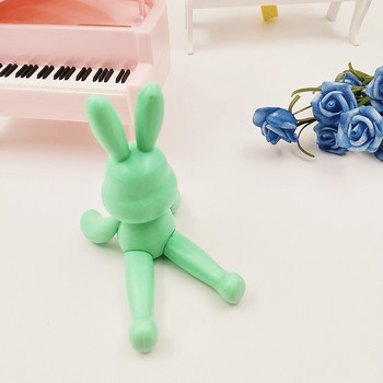 Creative Rabbit Държачи за мобилни телефони Пластмасови бонбони в цвят анимационен заек Стойка за мобилен телефон Държач за бюро Държач за кола