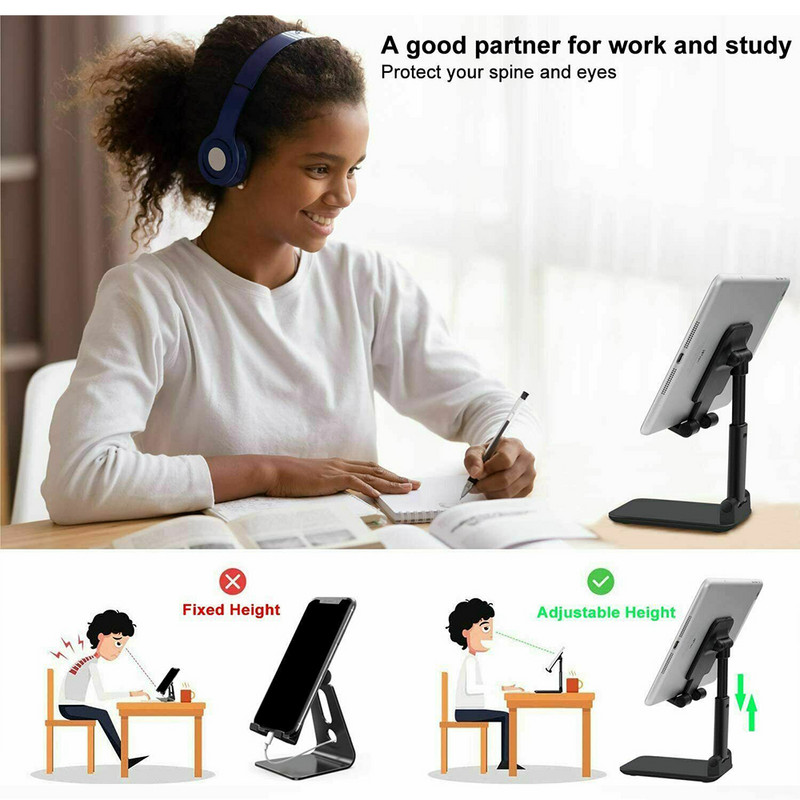 Universaalne lauaarvuti mobiiltelefoni hoidik Kokkupandav lauatelefoni lauaalus IPhone IPadi reguleeritavale tahvelarvutihoidjale