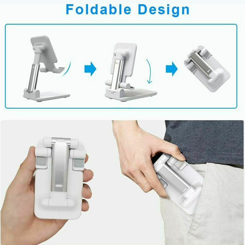 Universaalne lauaarvuti mobiiltelefoni hoidik Kokkupandav lauatelefoni lauaalus IPhone IPadi reguleeritavale tahvelarvutihoidjale