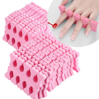 10/20 Pairs Pink Soft Sponge Singer Toe Separator For Nail Art Practice Μανικιούρ Διαιρέτης Πεντικιούρ Θήκη Gel UV Polish Tools Αφρός