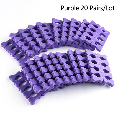 10/20 Pairs Rozā mīksts sūklis pirkstu pirkstu atdalītājs nagu mākslas praksei manikīram pedikīram sadalītāja turētājs gēls UV lakas instrumenti putas