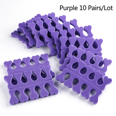 10/20 Pairs Rozā mīksts sūklis pirkstu pirkstu atdalītājs nagu mākslas praksei manikīram pedikīram sadalītāja turētājs gēls UV lakas instrumenti putas
