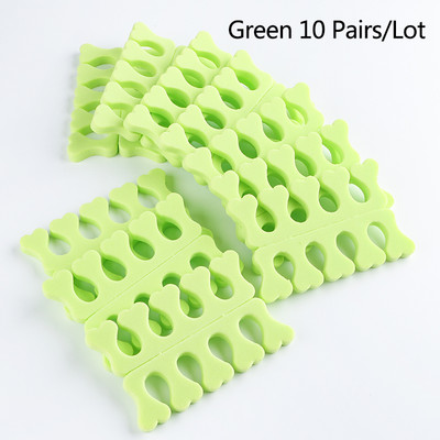 10/20 Pairs Rozā mīksts sūklis pirkstu pirkstu atdalītājs nagu mākslas praksei manikīram pedikīram sadalītāja turētājs gēls UV lakas instrumenti putas