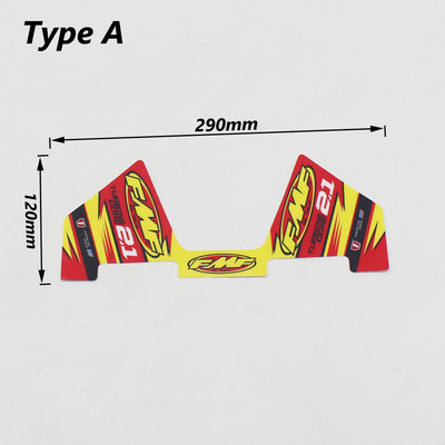 FMF kleebis 2T mootorratta väljalaske summuti toru kleebised veekindlad (29 cm x 12 cm) universaalsed mootorrataste autodele