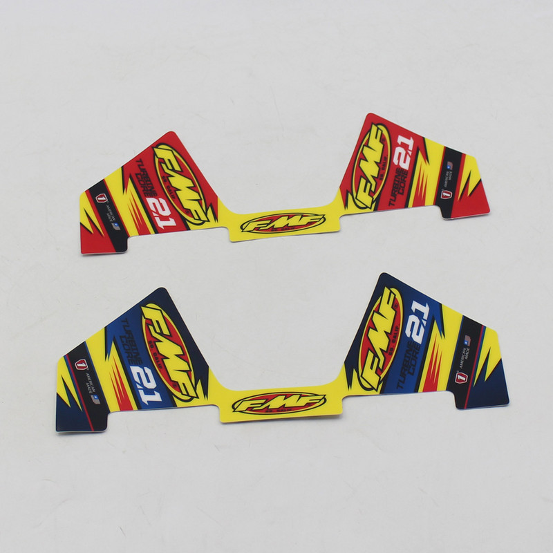 Autocolant FMF 2T Autocolant pentru țeavă de toba de eșapament pentru motociclete Impermeabil (29cm X 12cm) Universal pentru motociclete Mașini