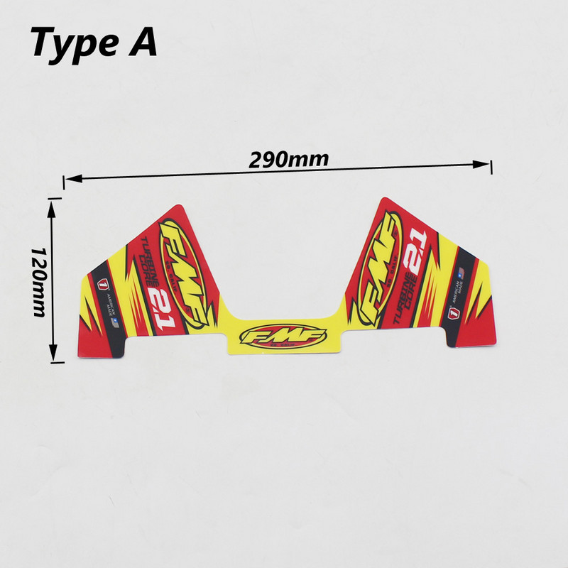 Autocolant FMF 2T Autocolant pentru țeavă de toba de eșapament pentru motociclete Impermeabil (29cm X 12cm) Universal pentru motociclete Mașini