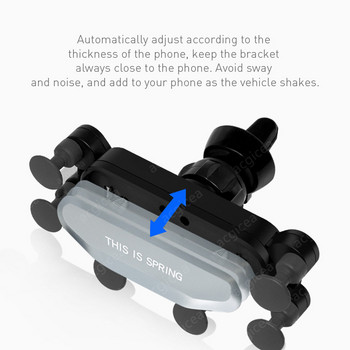 Βάση στήριξης κινητού τηλεφώνου αυτοκινήτου γενικής χρήσης Βάση στήριξης εξαερισμού για iPhone X 11 Samsung Huawei 360 Rotation Car Smartphone