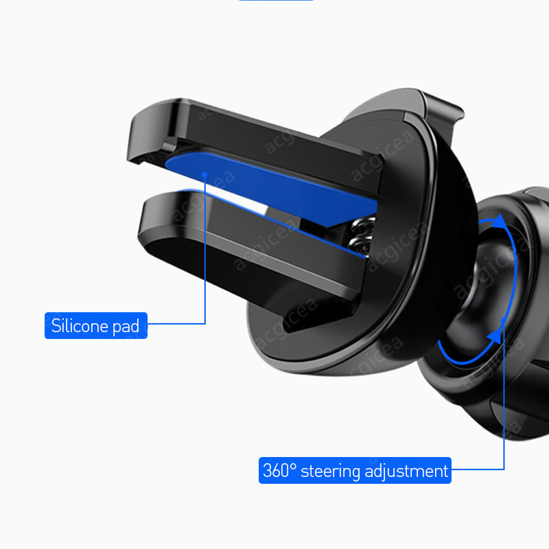 Suport universal pentru telefon mobil pentru mașină Suport auto pentru ventilație pentru iPhone X 11 Samsung Huawei Rotire 360 Suport smartphone auto