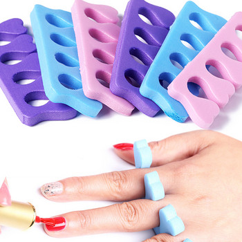 Ένα ζευγάρι Professional Soft Foams Cotton Singer Toe Separators Nail Manicuring Foots Sponge Soft Gel UV Tools Manicure Pedicure