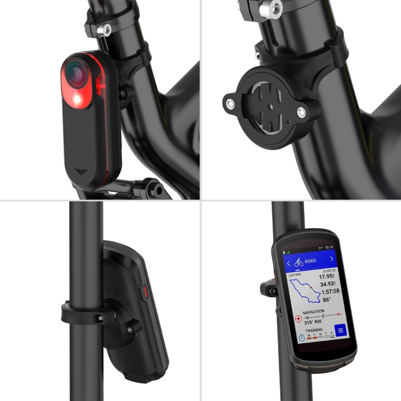 Suport extins pentru tijă de bicicletă pentru lampă pentru bicicletă Suport pentru faruri Suport computer pentru Garmin Edge 540/840/530/1040/explore 2/RVR315