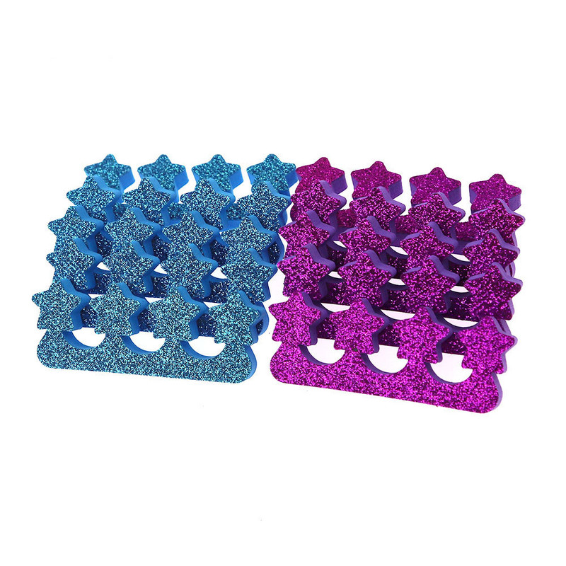 2 vnt./1 pora Nauji mieli saldainio spalvos Eva kojų pirštų skirstytuvas pirštų skirstytuvas medvilnės nagų įrankio priedai