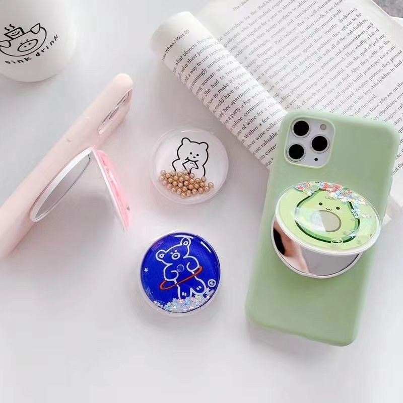 Internet Celebrity Quicksand Oglindă de machiaj Suport pentru telefon mobil Suport Leneș de birou Anti cădere Multifuncțional Suport Cadru Tide