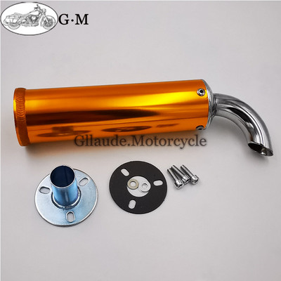 22 mm universalus metalinis 60 x 200 mm lenktyninis išmetimo duslintuvas, duslintuvas, 2 taktų motociklo išmetimo vamzdis