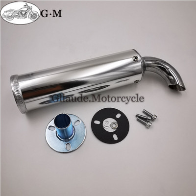 22 mm universalus metalinis 60 x 200 mm lenktyninis išmetimo duslintuvas, duslintuvas, 2 taktų motociklo išmetimo vamzdis