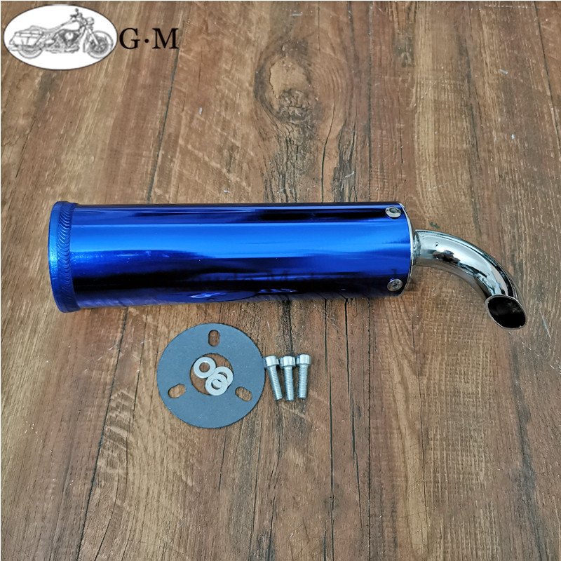 22 mm universalus metalinis 60 x 200 mm lenktyninis išmetimo duslintuvas, duslintuvas, 2 taktų motociklo išmetimo vamzdis