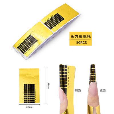 50/100 buc. Sfaturi franțuzești pentru formă de unghii acrilice UV Gel extensie curl formă autocolant gel pentru unghii Ghid de artă matriță pentru șablon pentru manichiură Instrument acrilic