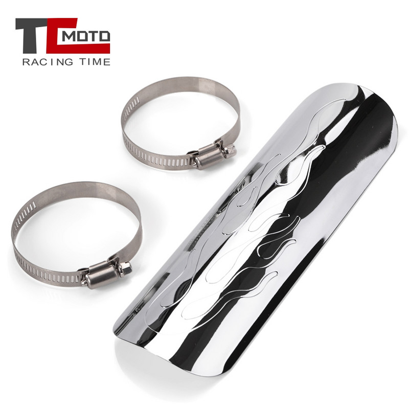 Tobă de eșapament cromată pentru motocicletă, țeavă de protecție termică, capac de protecție pentru Honda Shadow 600 750 1110 Aero Spirit VTX1300 XTX1800 VT750C
