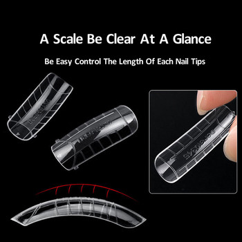 120/100 бр. Акрилни накрайници за ноктопластика Форми за нокти за UV гел Бързо изграждане на разширение Горни форми Двойни форми Инструменти за изграждане на нокти