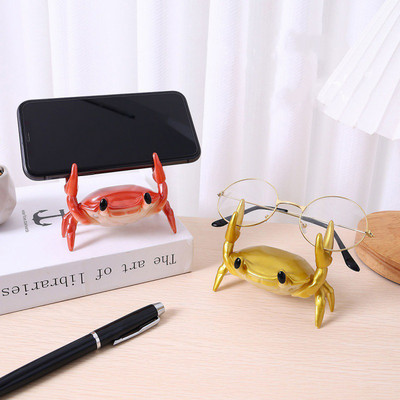 BLUEKAKA Cute Crab Holder For Smartphone Pan Glassess Phone Holder Desk Stand Creative Bracket For Live Watch Movies