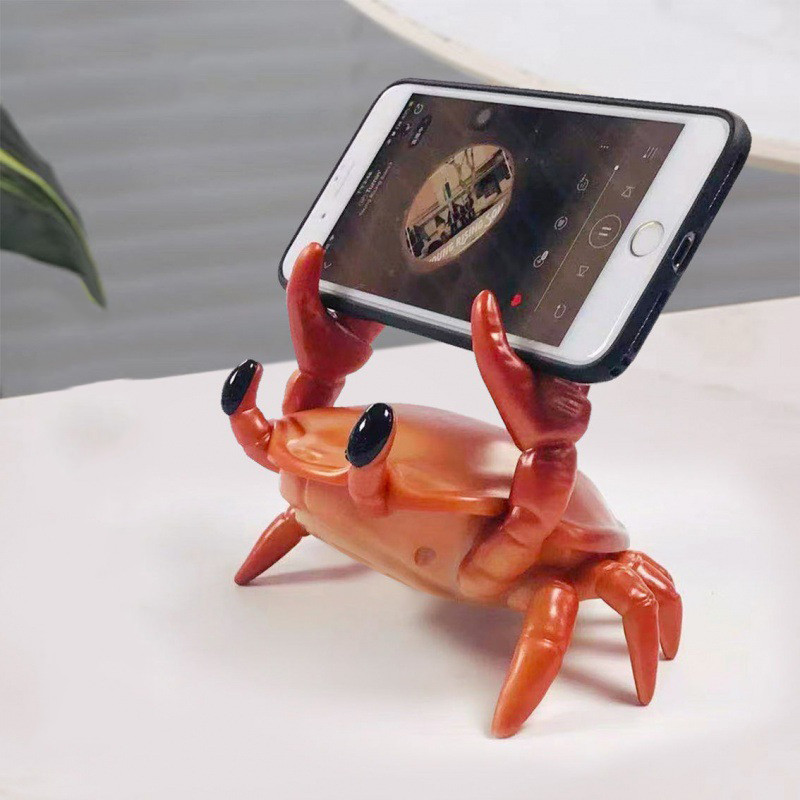 BLUEKAKA Cute Crab Držač za Smartphone Pan Glassess Phone Držač Stolni stalak Kreativni nosač za gledanje filmova uživo