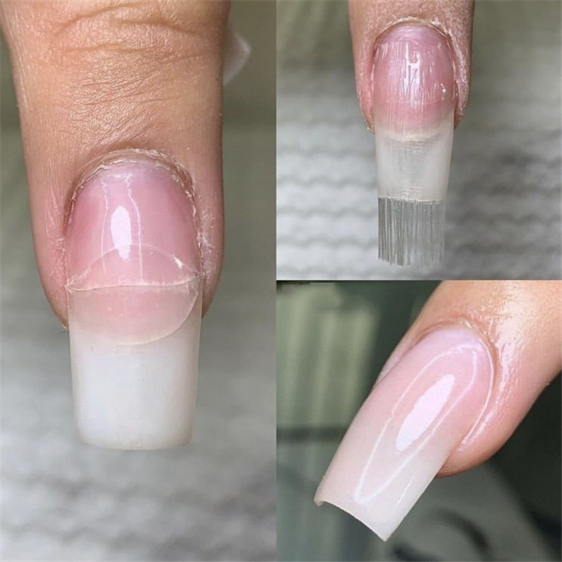 6/12 komada srebrne C zakrivljene kopče za nokte od nehrđajućeg čelika s akrilnim gelom Nail Art savjeti za ekstenzije Stezaljke za francusku manikuru