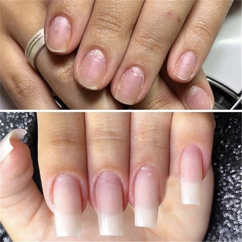 6/12 komada srebrne C zakrivljene kopče za nokte od nehrđajućeg čelika s akrilnim gelom Nail Art savjeti za ekstenzije Stezaljke za francusku manikuru