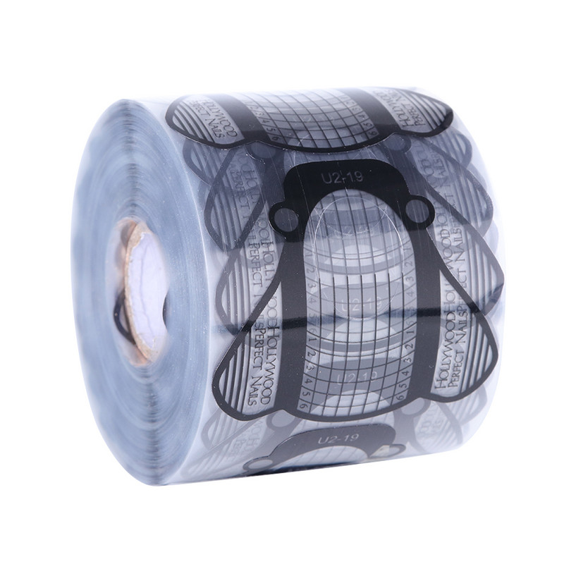 Nagų formos priauginimui UV gelis statybinio popieriaus formelės prancūziškos nagų antgaliai priauginimo trafaretas lipnus manikiūro įrankiai JI#941-24